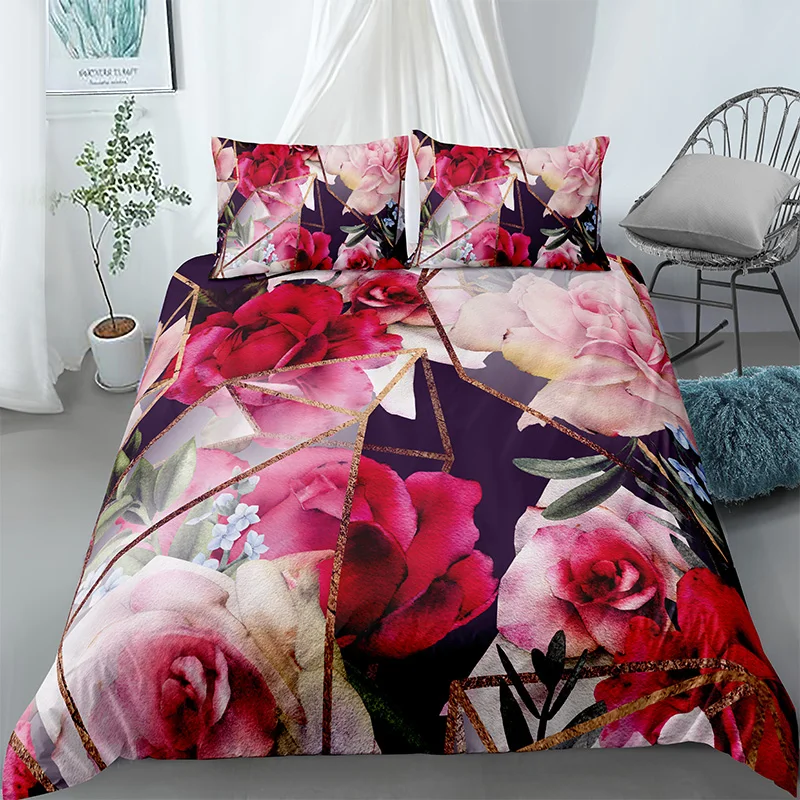 

Home Textile Luxury Queen King Size Kids Gift Adult Fantasy Lotus Flower 3D Print Comforter Bedding Set Duvet Covers Pillowcases