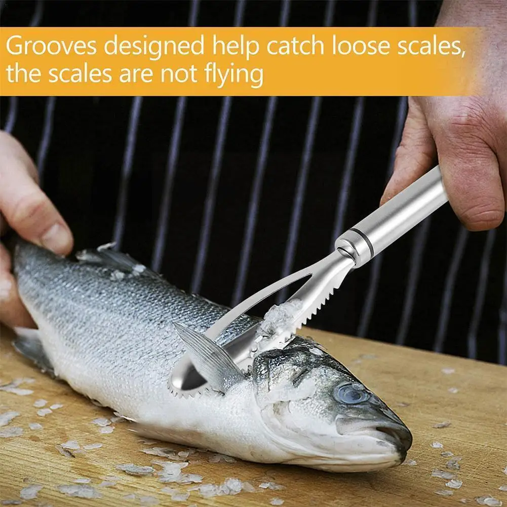 

Kitchen Accessories Fish Scales Scraping Graters Fast Stainles Fish Gadge Tool Cleaning Bone Tweezers Peeler Remove Scraper V8V8