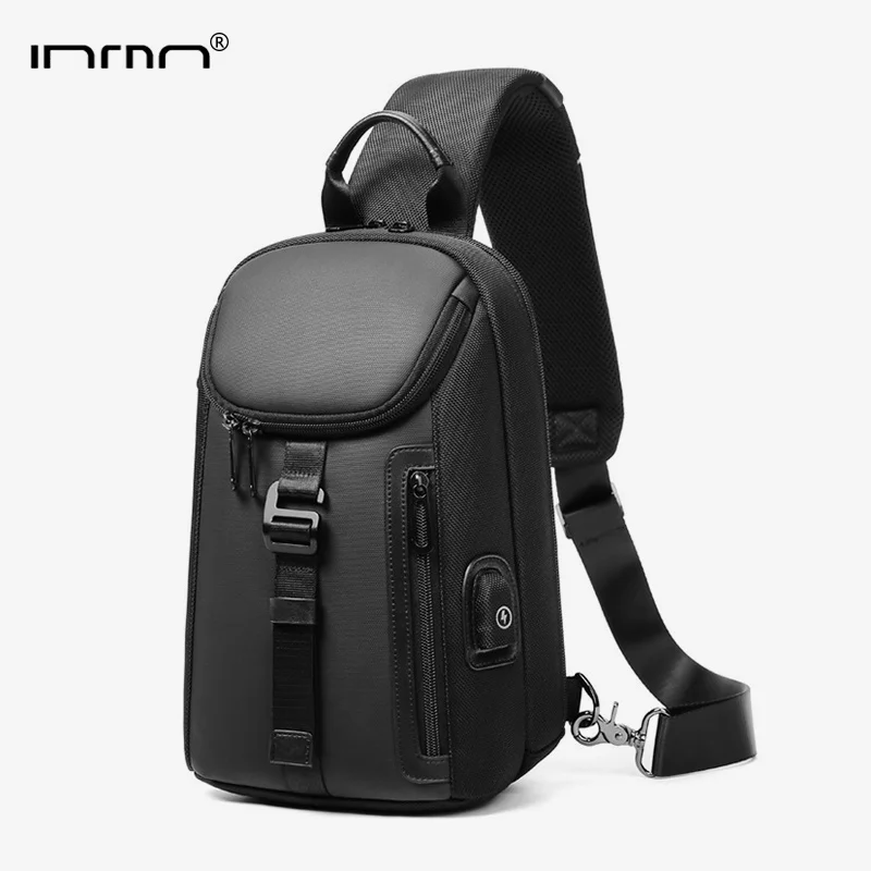 Нагрудная сумка INRNN мужская с USB-зарядкой многофункциональная Водонепроницаемая