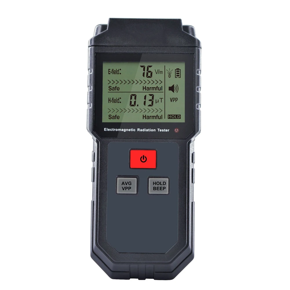 

ET825 Radiation Meter ABS Antislip Radio Wave Household Safety Data Locking Smart Monitor LCD Display Electromagnetic Detector