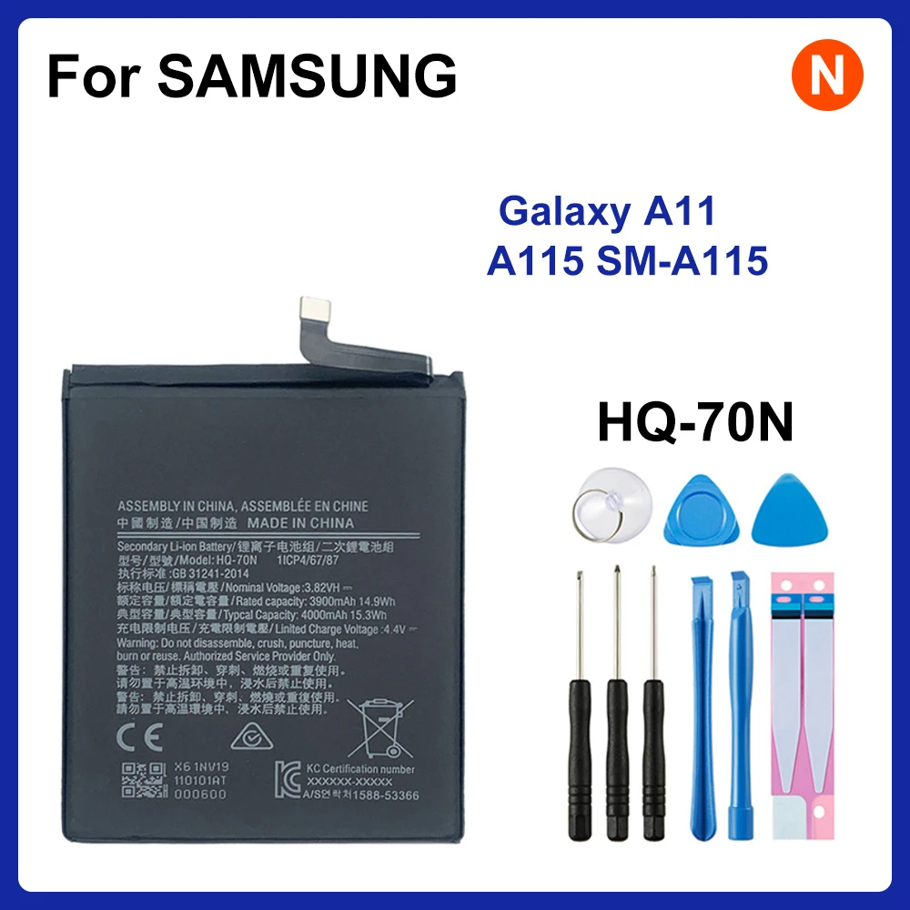 

Оригинальная фотобатарея SAMSUNG 100% мАч, сменная батарея для Samsung Galaxy A11 A115 SM-A115, Фотоэлементы и инструменты