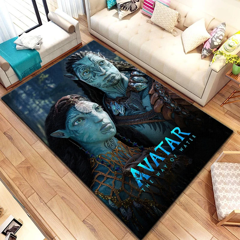 Avatar movie beautiful Painting Carpet for Living Room Large Area Rug Black Soft Carpet Home Decoration Mats Boho Rugs picnic