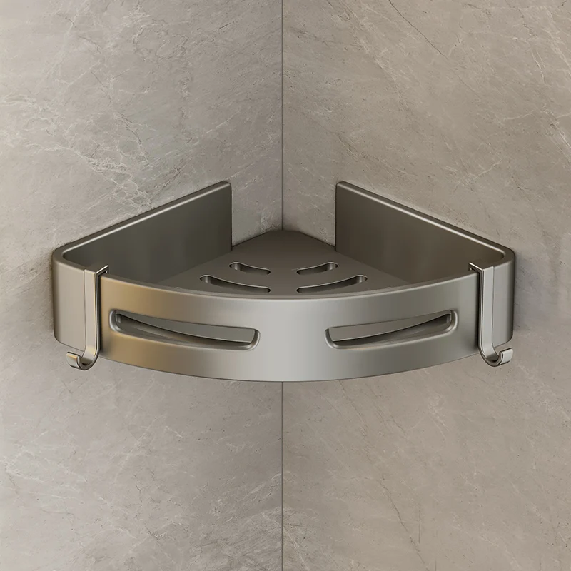 

Алюминиевая угловая полка для ванной