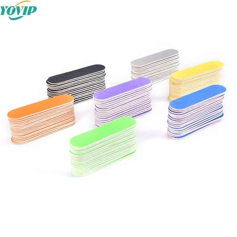 

100Pcs Disposable Double Side 180 Nail Polish Sanding Mini Wooden Nail File Buffer Strips Grinding Polishing Manicure Care Tools