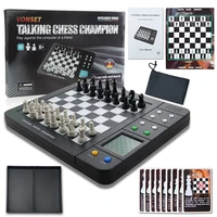 electronic chess game magnetic chess piece sensory board lcd screen novice learning intelligent ai against single player chess