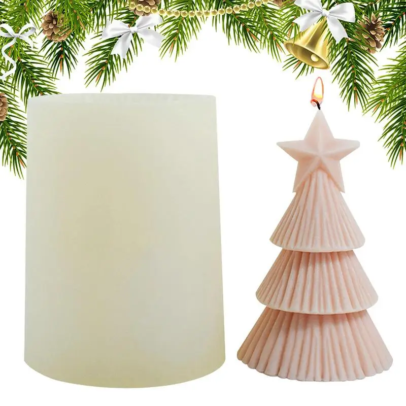 

Pine Tree Silicone Mold Handmade Candle Making Mould 3D Silicone Star Decorative Tree Mold For Aromatherapy Wax Resin Casting