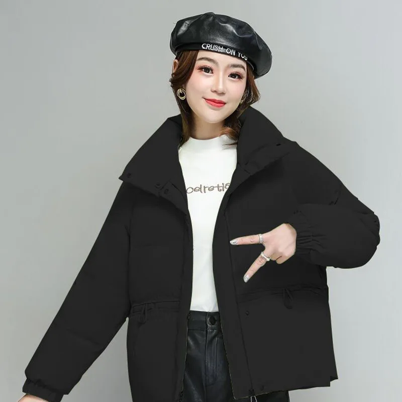 PinkyIsBlack 2022 New Autumn Winter Women's Short Jacket Stand Collar Bread Coat Windproof Cotton Padded Winter Women Clothing