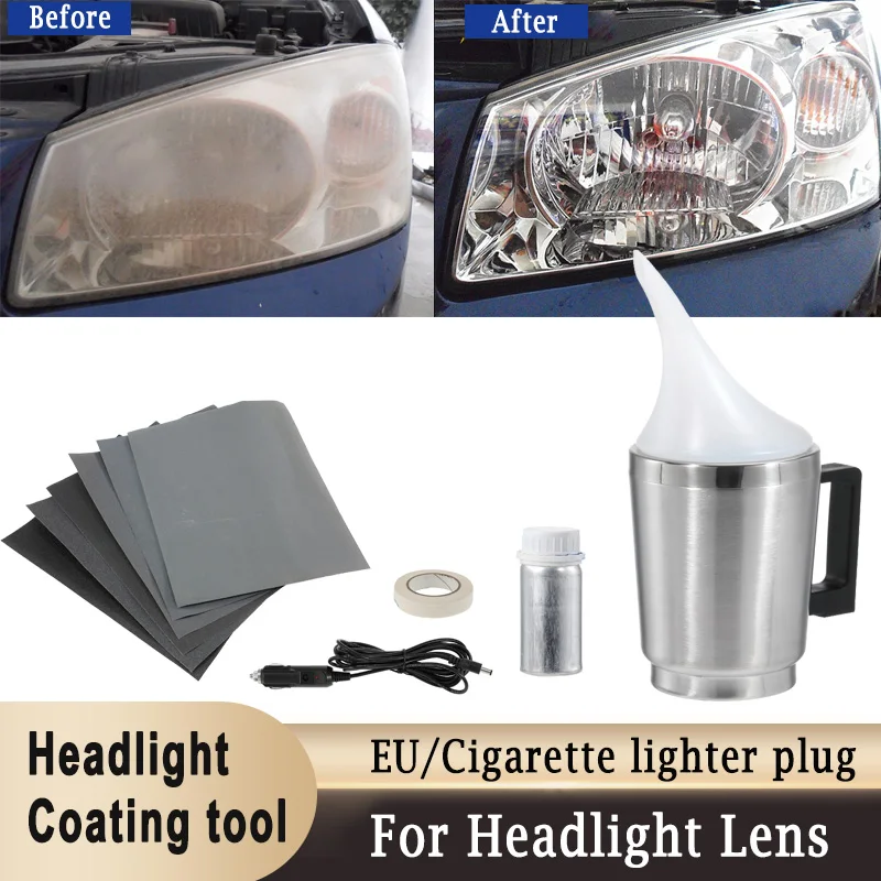

Car Headlight Lens Coating Tool Headlamp Repair Refurbished Kit Oxidation Scratch Vague Restore Polishing Cleaning Restoration