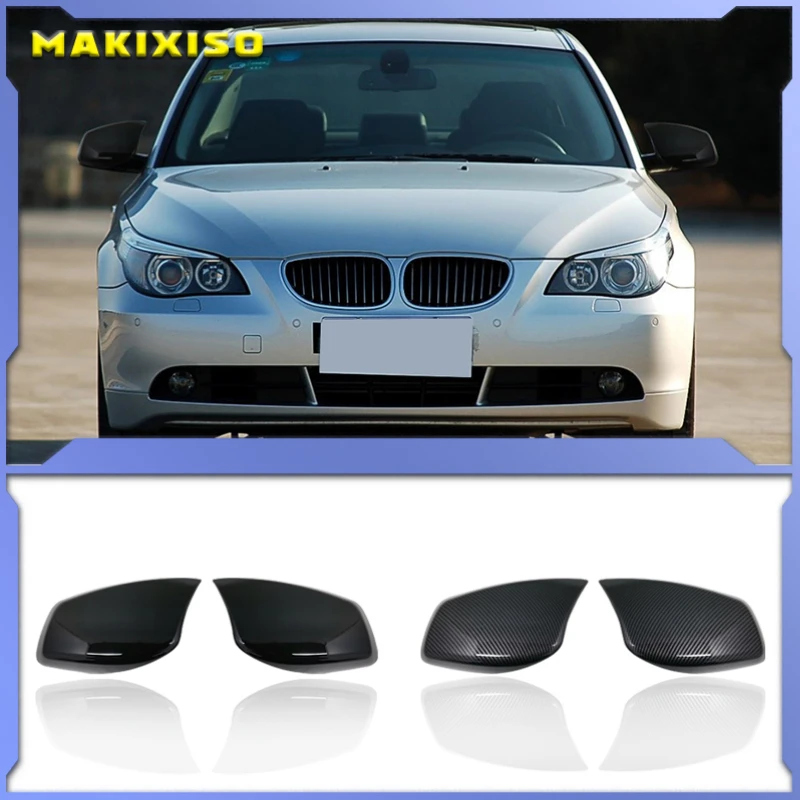 

For BMW 5 Series E60 E61 E63 E64 2004-2007 Mirror Lamp Housing Glossy Black Carbon Pattern