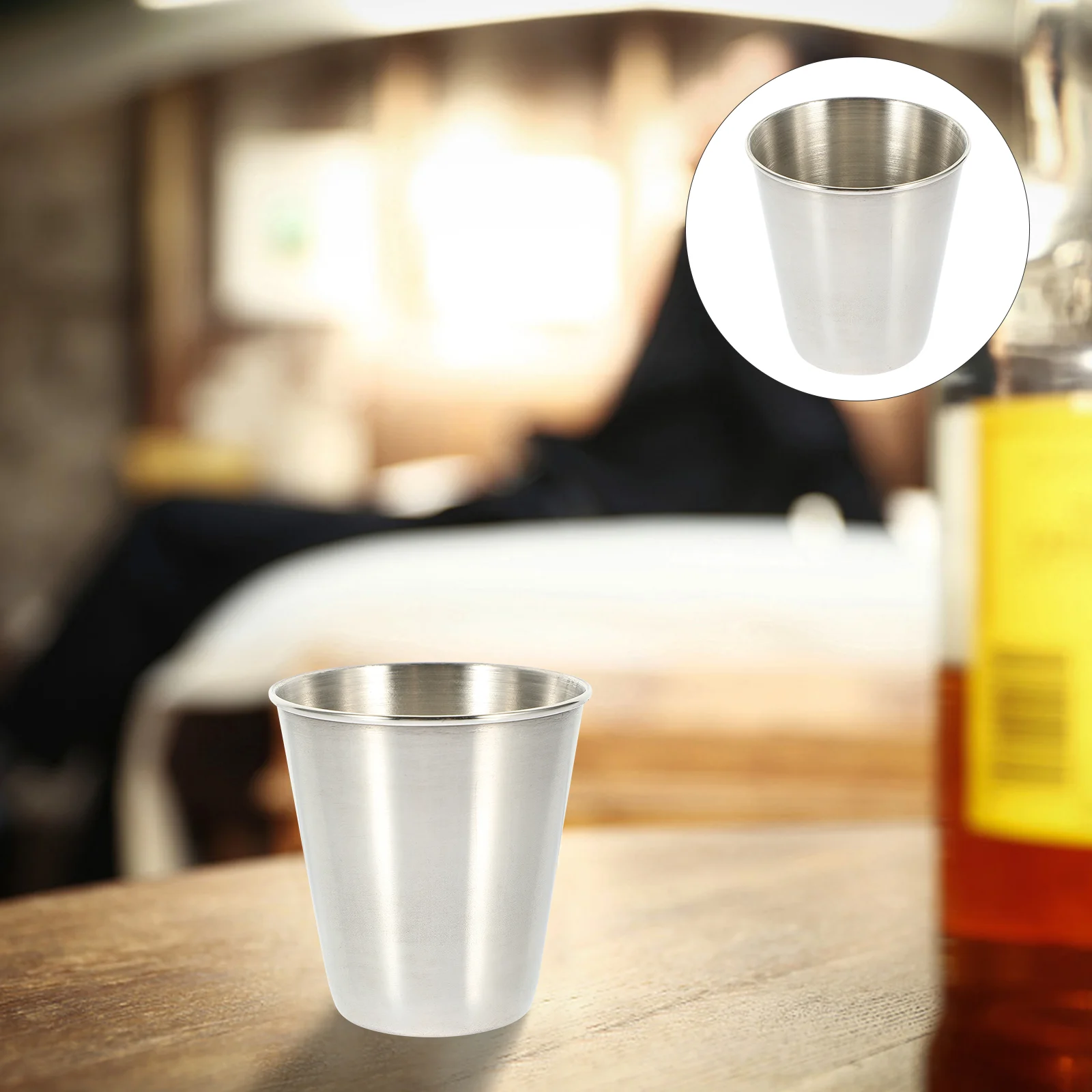 

Glasses Shot Cup Metal Beer Steel Cups Glass Stainless Tumbler Coffee Tea Muggroomsmen Bulk Whiskey Shatterproof Cocktail