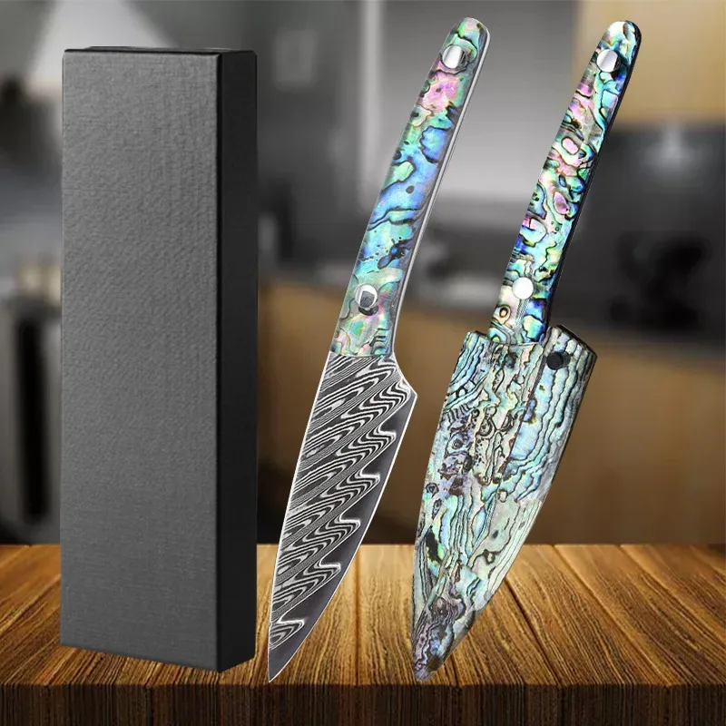 Дамасский стальной нож для чистки Овощей и мяса
