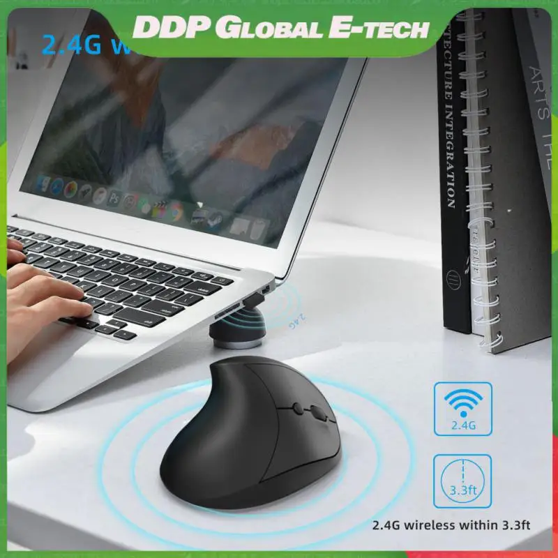 

Rechargeable Upright Mouse 2400dpi Usb Computer Mice Usb Receiver 2.4ghz Gaming Mouse For Pc Laptop Office Home Ergonomic