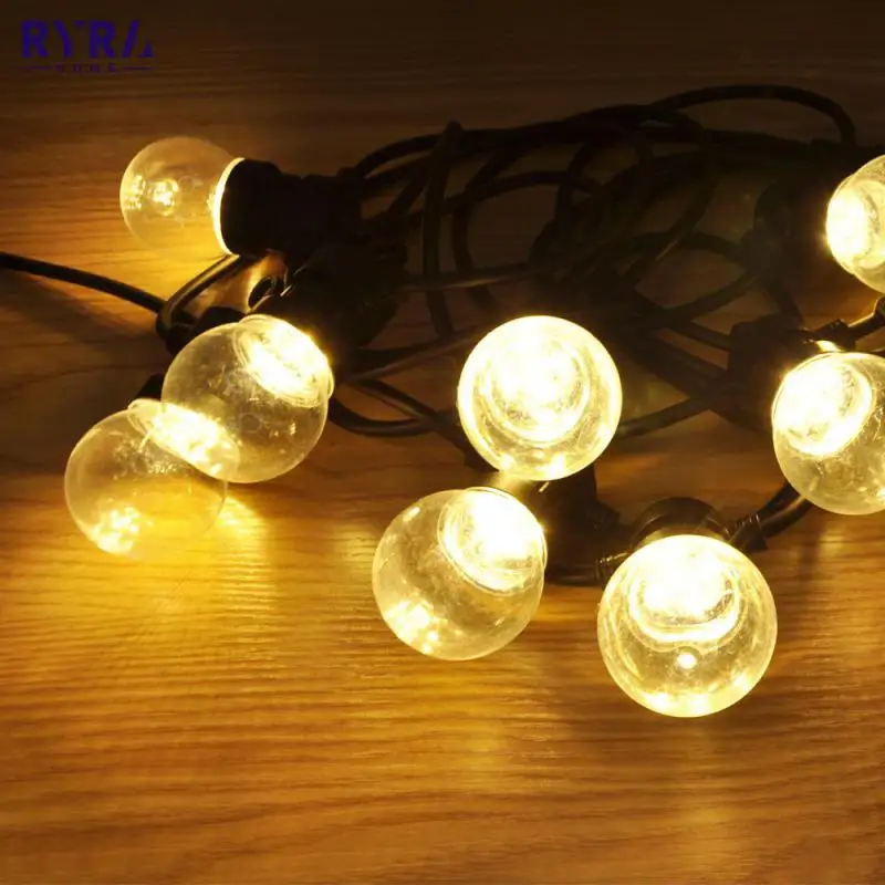 

5M 10 Bulb String Light Festoon Lights 16.4ft Waterproof Festoon Bulb Fairy Lights LED Christmas Outdoor Party Decorative Lights