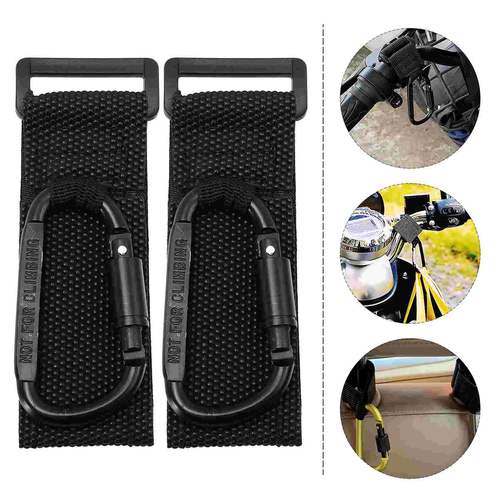 

2 Pcs Bike Stroller Hook Clip Bag Hanging Non-slip Hooks Carabiner Aluminum Alloy Clips Mother