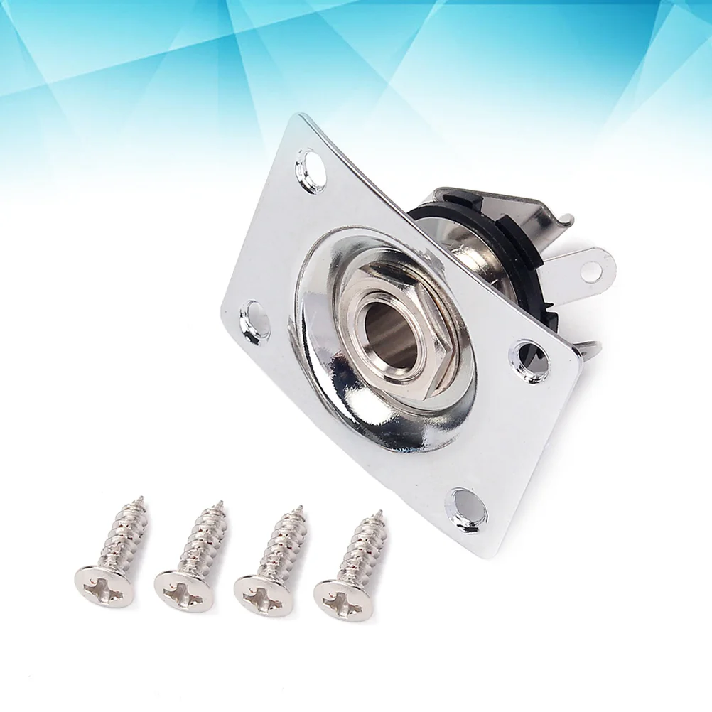 

Guitar Jack Plate Bass Plug Electric Guitars Input Gear Parts Socket Wireless Outputacoustic Pickups Screwbridge Ukulele