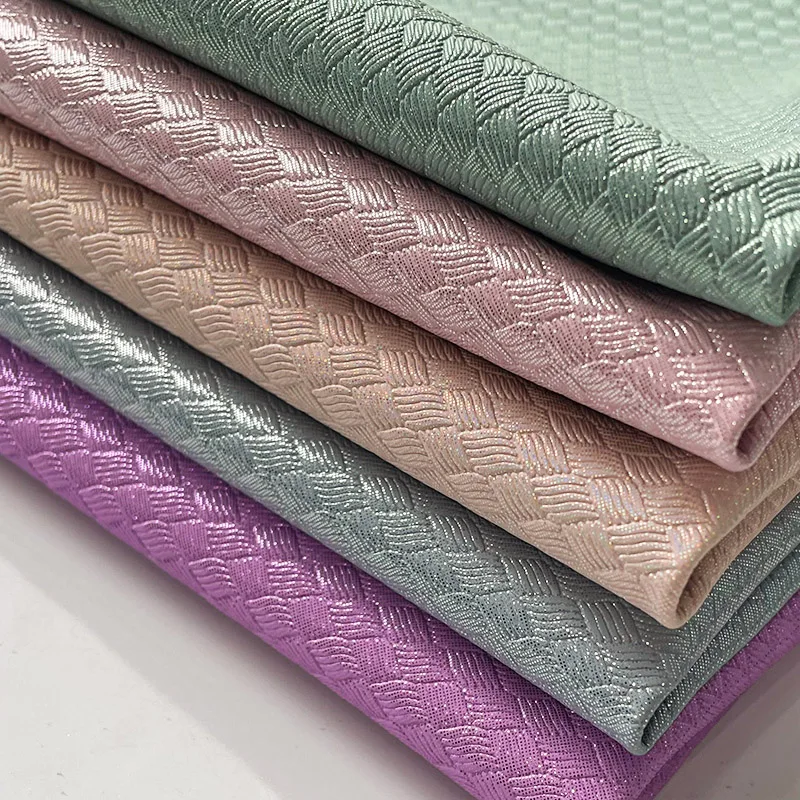 

Holographic Faux Leather Sheets Colored Rafite Braided Embossing PU for Hairpins Earrings Bows Handbags DIY Crafts Vinyl Fabric