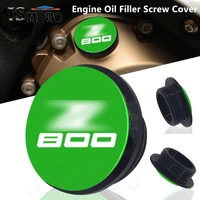 for kawasaki z 800 z800 2013 2014 2015 2016 motorcycle accessories engine oil filter cover oil plug cap m202 5 with logo z800