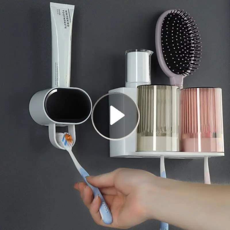 

Выдавливатель для зубной пасты в ванную комнату, Автоматический Диспенсер зубной пасты, пыленепроницаемый компактный держатель, аксессуар...