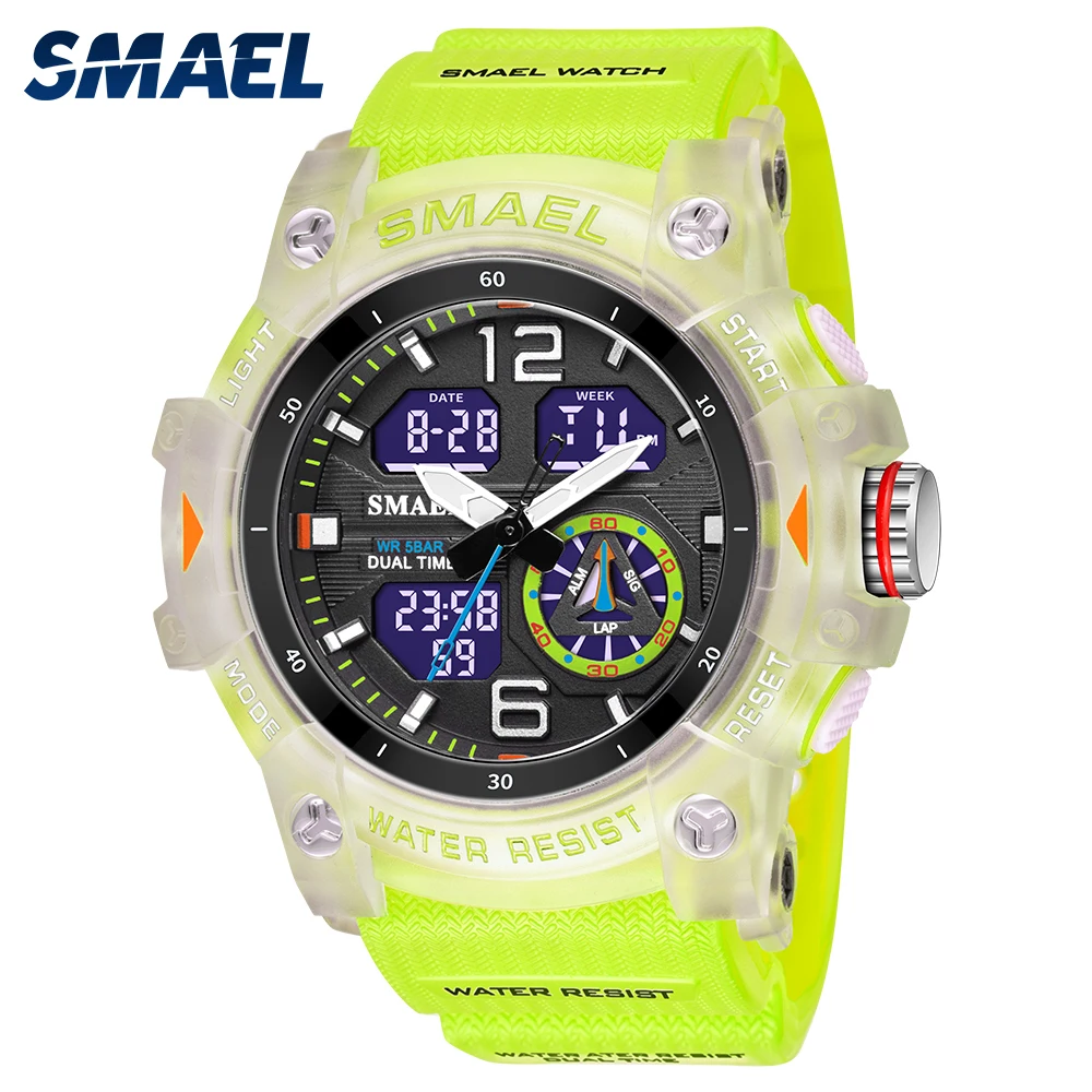 

SMAEL 8007 New Fashion Watch For Men, Shock Resistant Waterproof 50M Swimming Man Watches, Stopwatch Chronograph reloj hombre