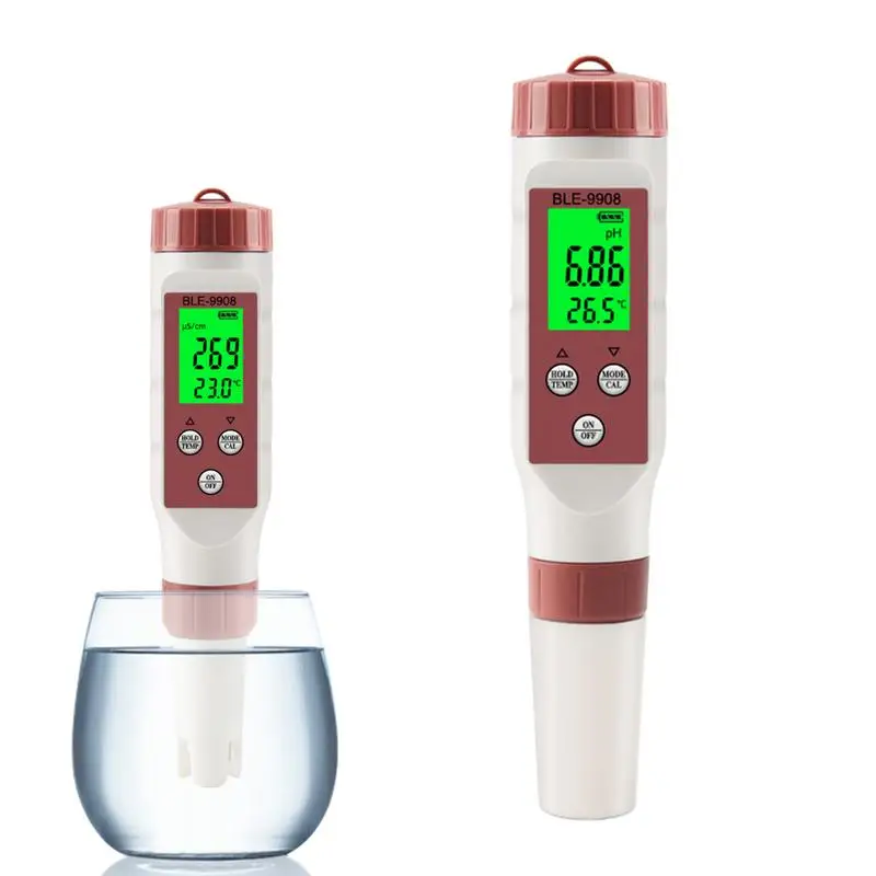 

PH Meter For Water 4 In 1 Water Quality Tester Digital Water Tester Tds Tester For Water Pool Water Tester App Intelligent