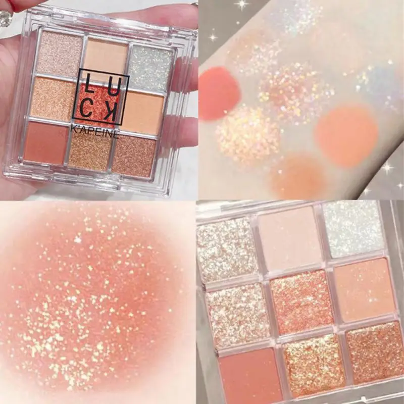 

Nine-color EyeShadow Palette Iris Purple Glitter Pearly Eye Shadow Palette Fashion Korean Shiny Eye Shadow Charming Eye Makeup