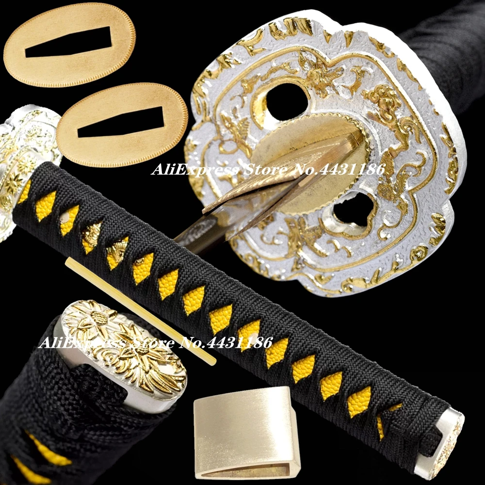 Набор Tsuba + Menuki Fuchi КАШИРА ручка хабаки сеппа для японской Самурайской