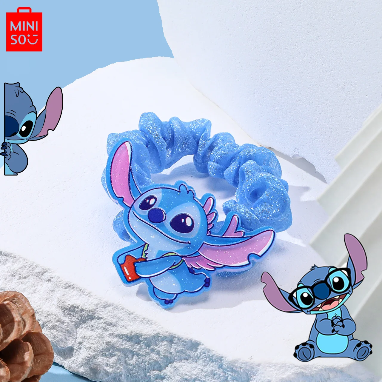 Модная резинка для волос Miniso сделанная из акрилового материала прочная и