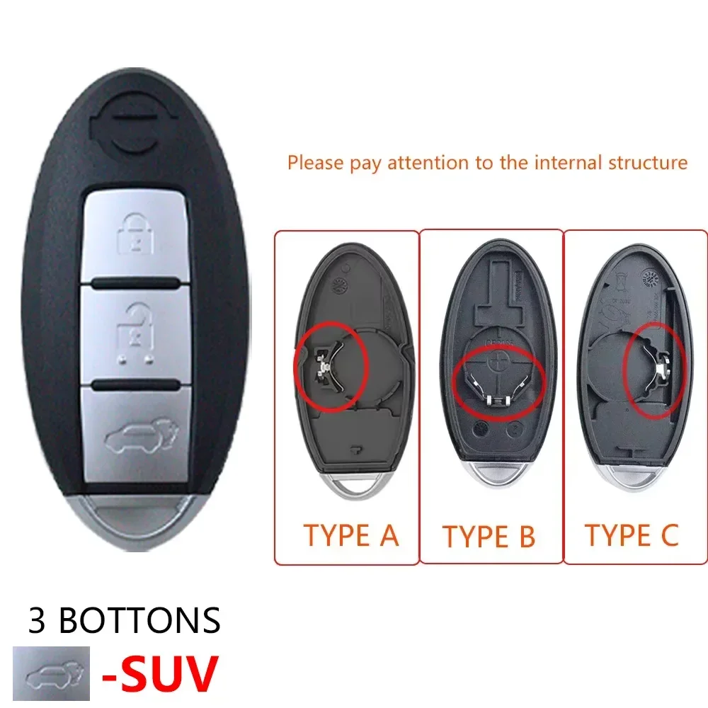 

2 3 4 5 кнопок автомобильного брелока корпус для Nissan ALTIMA MAXIMA Sunny Rogue Teana Sentra Versa Murano без наклейки с логотипом