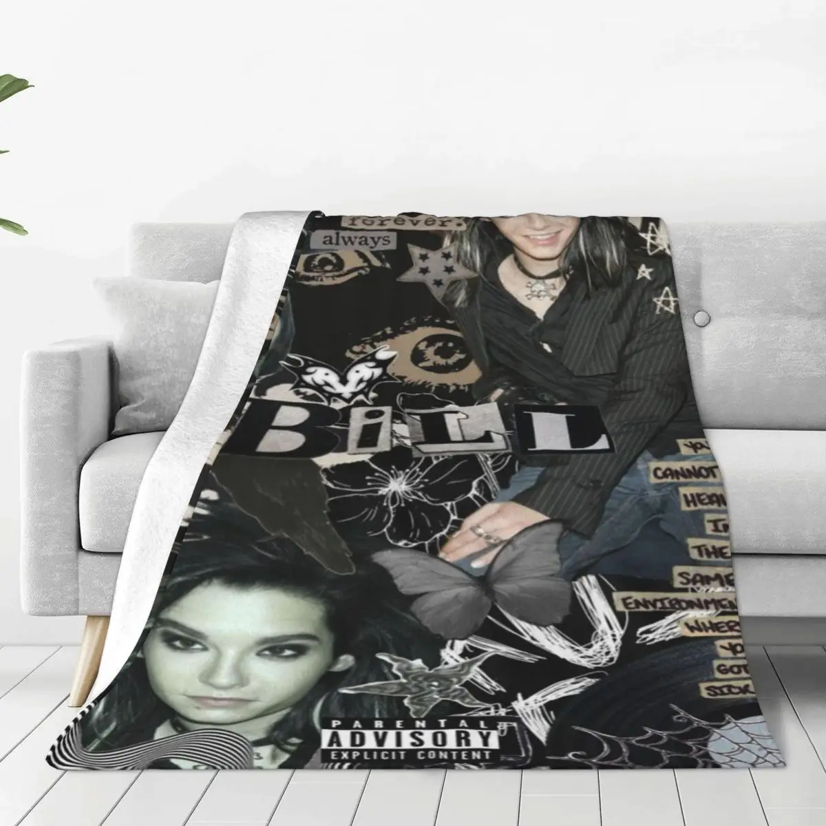 Плед музыкальный повязка Токио для отеля Фланелевое текстильное украшение