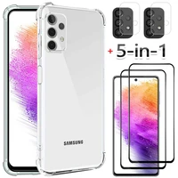 a73 5g case tempered glass case for samsung a73 phone cases samsung a 73 5g shockproof silicone cover samsung galaxy a73 case
