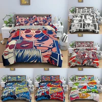 comics beautiful girl duvet cover explode boom printed bedding sets king queen size bedding set for adult with pillow case
