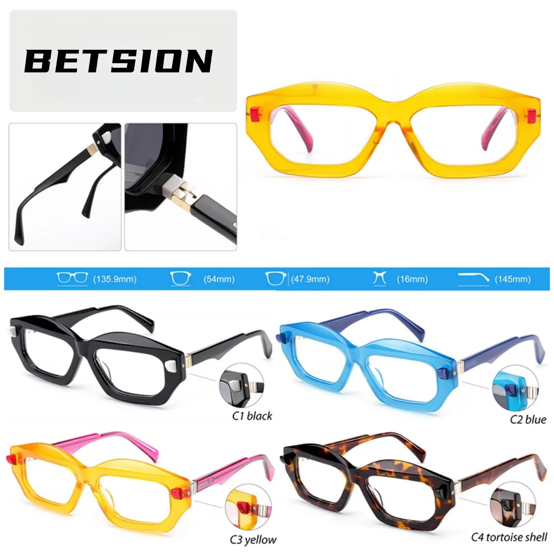 Оправа для очков в ретро стиле мужчин и женщин квадратные ацетатные оптические