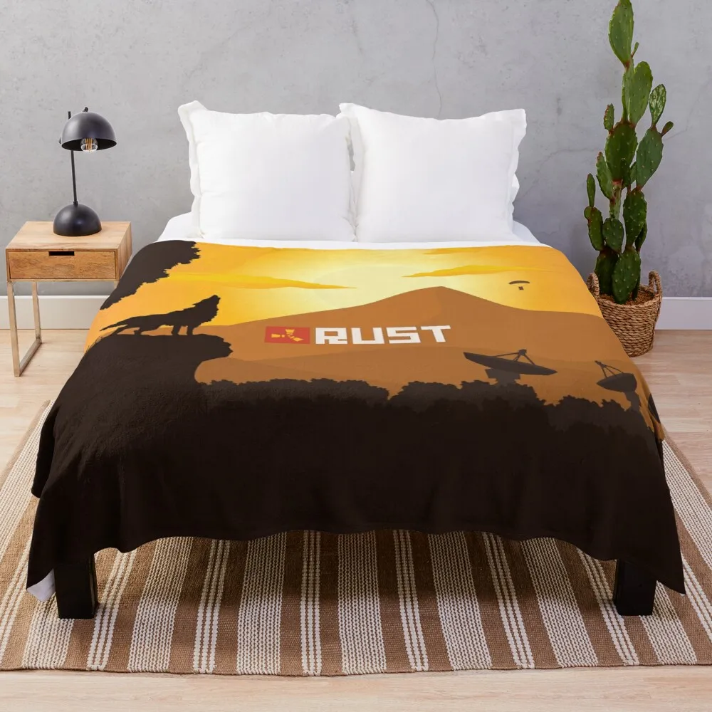 

Rust Yellow Summer Bed Boho Chunky Best Picnic Throw Blankets