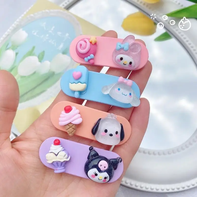 

Симпатичная заколка Sanrio моя мелодия Kuromi Cinnamoroll красота мультфильм аниме заколка для волос головной убор аксессуары для волос Игрушки для де...