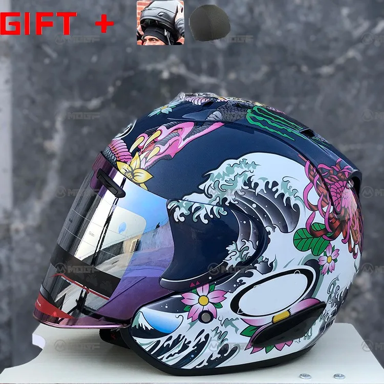 

New Open Face Half Helmet SZ-Ram3 Oriental Dragon Motorcycle Helmet Riding Motocross Racing Motobike Helmet
