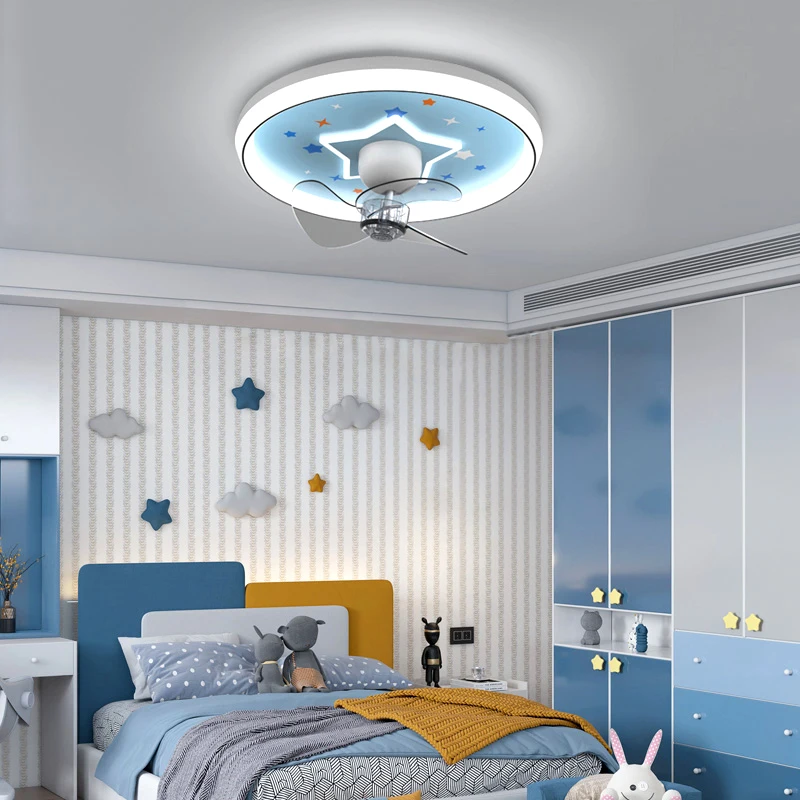 

Nordic bedroom decor led lights for room Ceiling fan light lamp restaurant dining room Ceiling fans with lights remote control