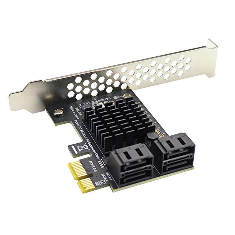 

PCI-E GEN3 To SATA3.0 Expansion Card 4-Port 6G Adapter Card Expansion IPFS Hard Drive ASM1064