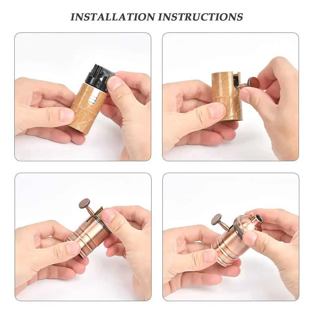 Винтажные винтовые колпачки для лампочек античная латунная розетка E27 подвеска