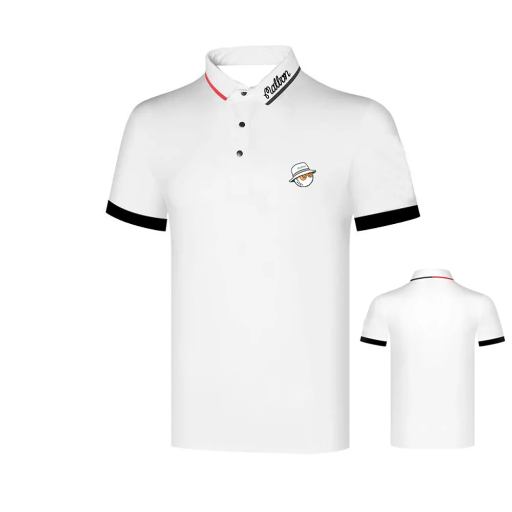 

Одежда для гольфа Летняя мужская новая футболка спортивный удобный эластичный влагоотводящий Быстросохнущий дышащий топ с коротким рукавом