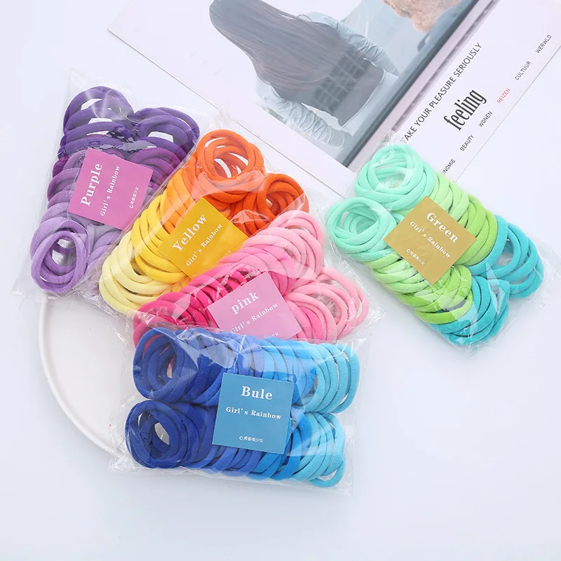 

50PCS Seamless No Crease Hair Bands Hair ties for Thick Hair Cotton Ponytail Holders