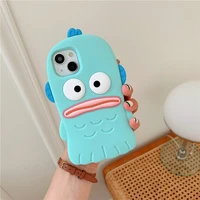 cartoon octopus 3d case for iphone 13 12 pro xs max xr x se 2020 6s 6 7 8 plus i11 kids gift cute blue soft silicone phone cover