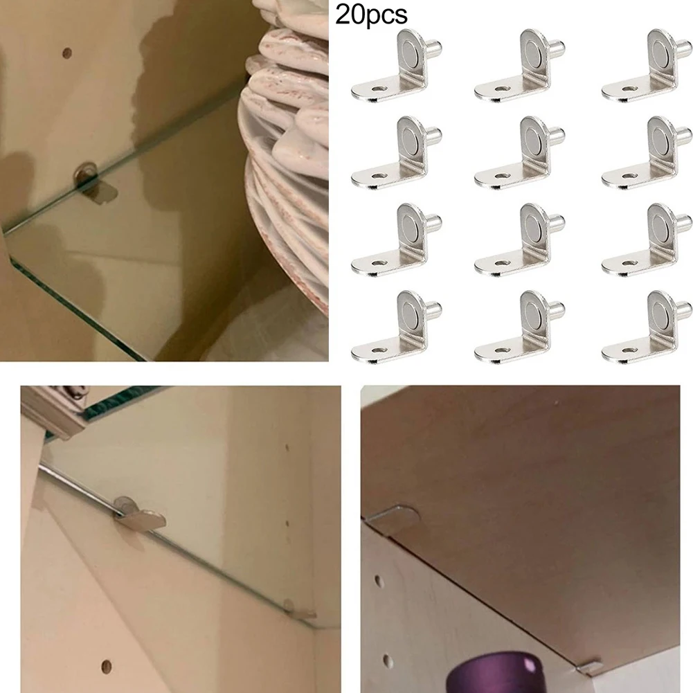 

Furniture Bookcase Shelf Support Peg Bracket Studs Pegs 16.5x16x12.8cm 20Pcs 6mm Anti-corrosion L-Shaped Metal