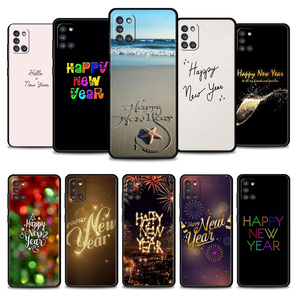 

Happy New Year Drawing Text Phone Cover For Samsung Galaxy A73 A72 A71 A12 A21s A22 A23 A31 A32 A51 A52 A52s A53 A02s Case