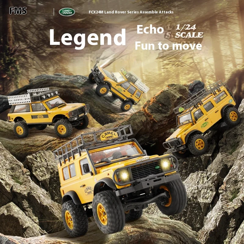 Fms Новый Fcx24m 1/24 Rc Land Rover Series Полный привод Электрический пульт дистанционного