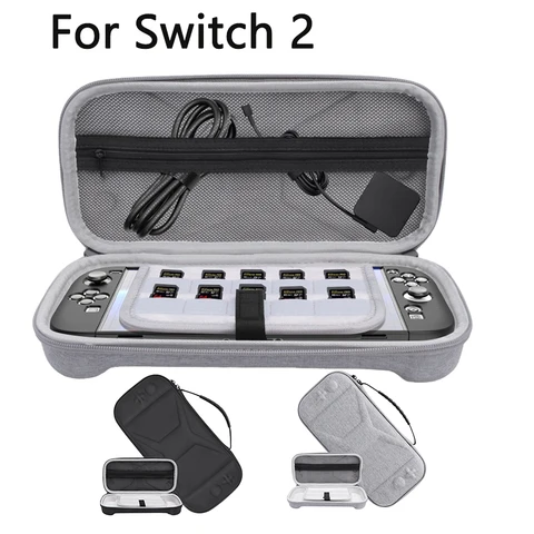Сумка для хранения для Nintendo Switch 2 (2025), портативная водонепроницаемая и противоударная защитная сумка для Switch 2, жесткий защитный чехол из ЭВА