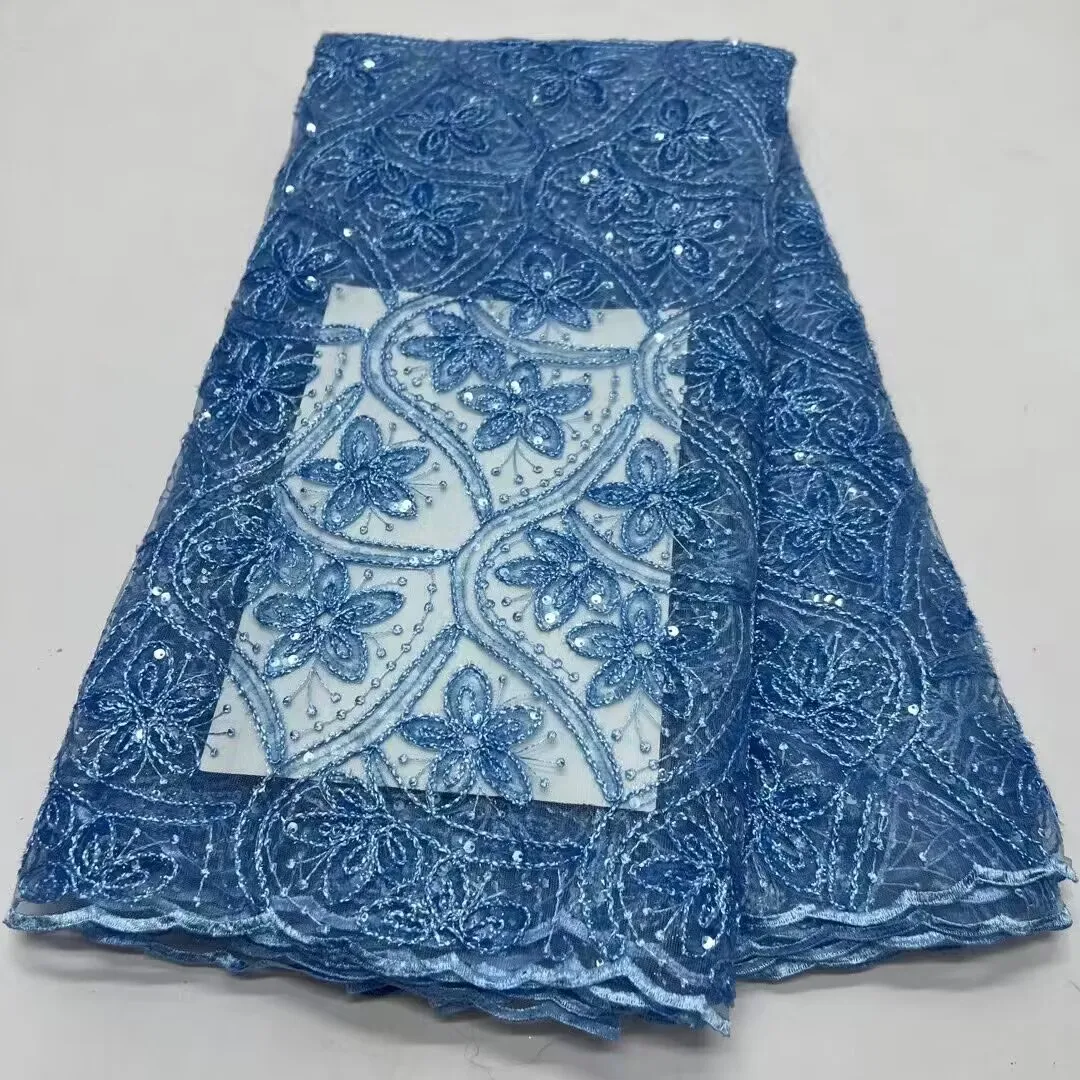 

Африканская французская кружевная ткань с принтом и блестками 2023, Высококачественный кружевной материал, нигерийские кружевные ткани для шитья платьев