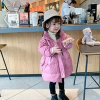 girls coat jacket cotton%c2%a0outwear overcoat 2022 violets warm thicken plus velvet winter breathable childrens clothing