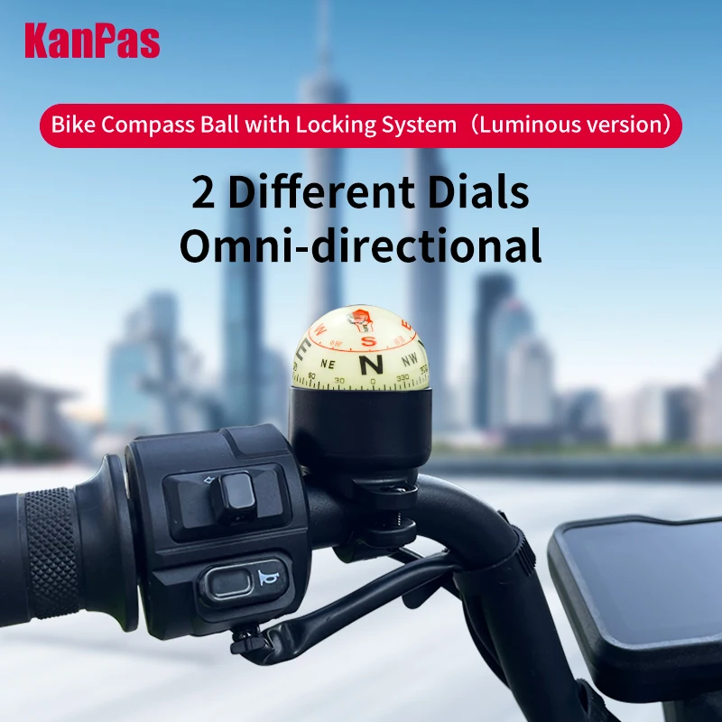 Компас для велосипеда KANPAS, компас на руль, навигационный компас для велосипеда, светящийся, водонепроницаемый, ударопрочный, для активного отдыха, модель BK-40-LU (art.: 3920da047c026) - 3920da047c026