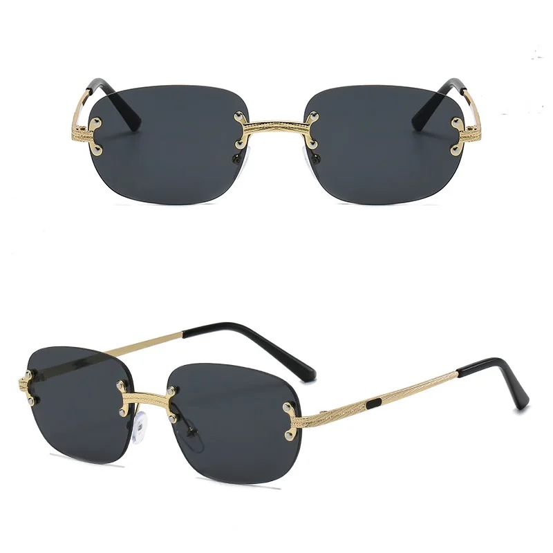 

Fashion Rimless Women Sunglasses Ocean Lenses Sun Glasses 2022 Female UV400 Eyewear Gafas De Sol Mujer Frameless Eyeglasses
