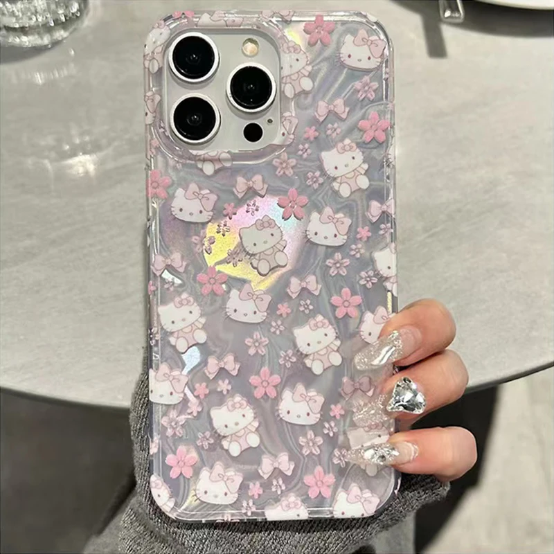Чехол с рисунком Hello Kitty Sakura для Vivo V30 V27E V25E V40 Pro V29 Lite V30E Y56 Y38 Y22 Y35 Y22S Y31 Y33 Y51 Y78 5G